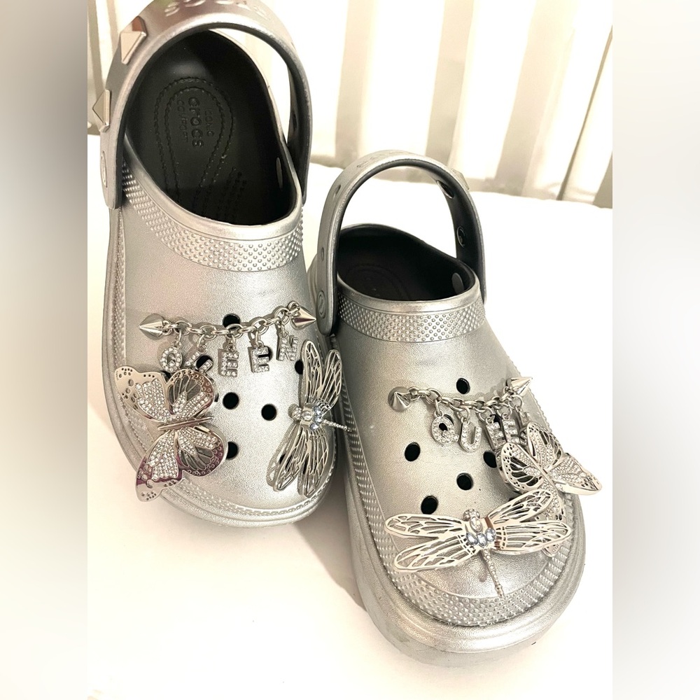Crocs Stomp Clog Metallic Silver l. - Picture 10 of 17